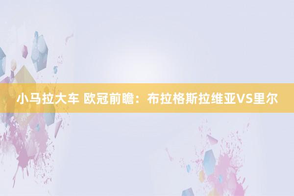 小马拉大车 欧冠前瞻：布拉格斯拉维亚VS里尔