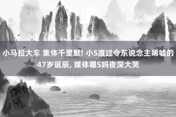 小马拉大车 集体千里默! 小S渡过令东说念主唏嘘的47岁诞辰， 媒体曝S妈夜深大哭